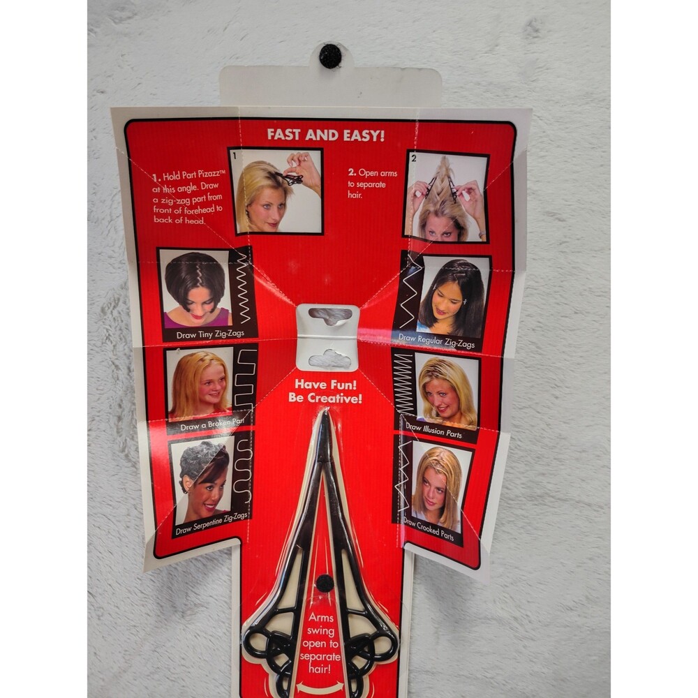 Hairigami Vintage Part Pizazz Zig Zag Hair Parting Tool New in Package - Picture 3 of 7